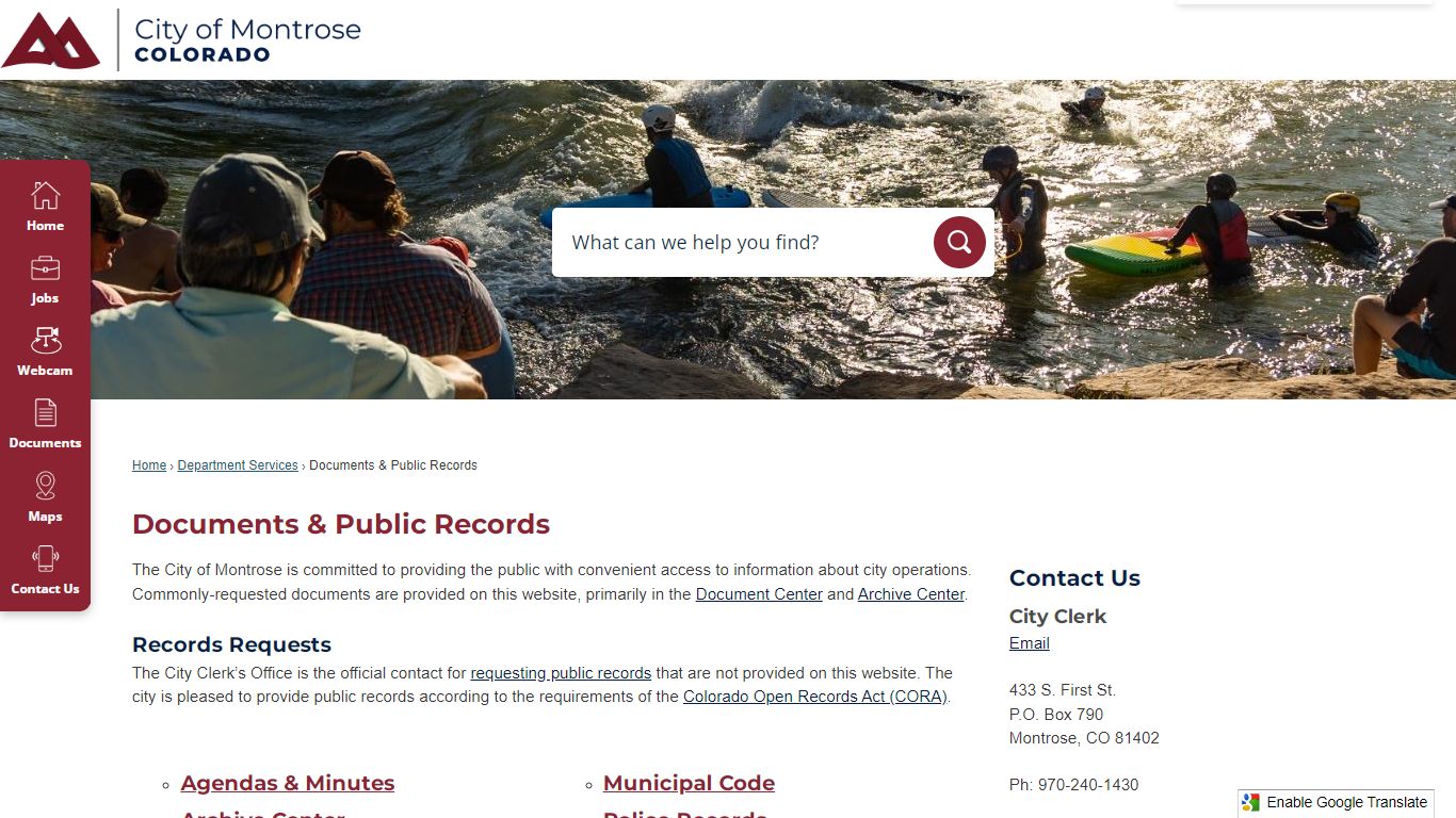 Documents & Public Records | Montrose, CO - Official Website