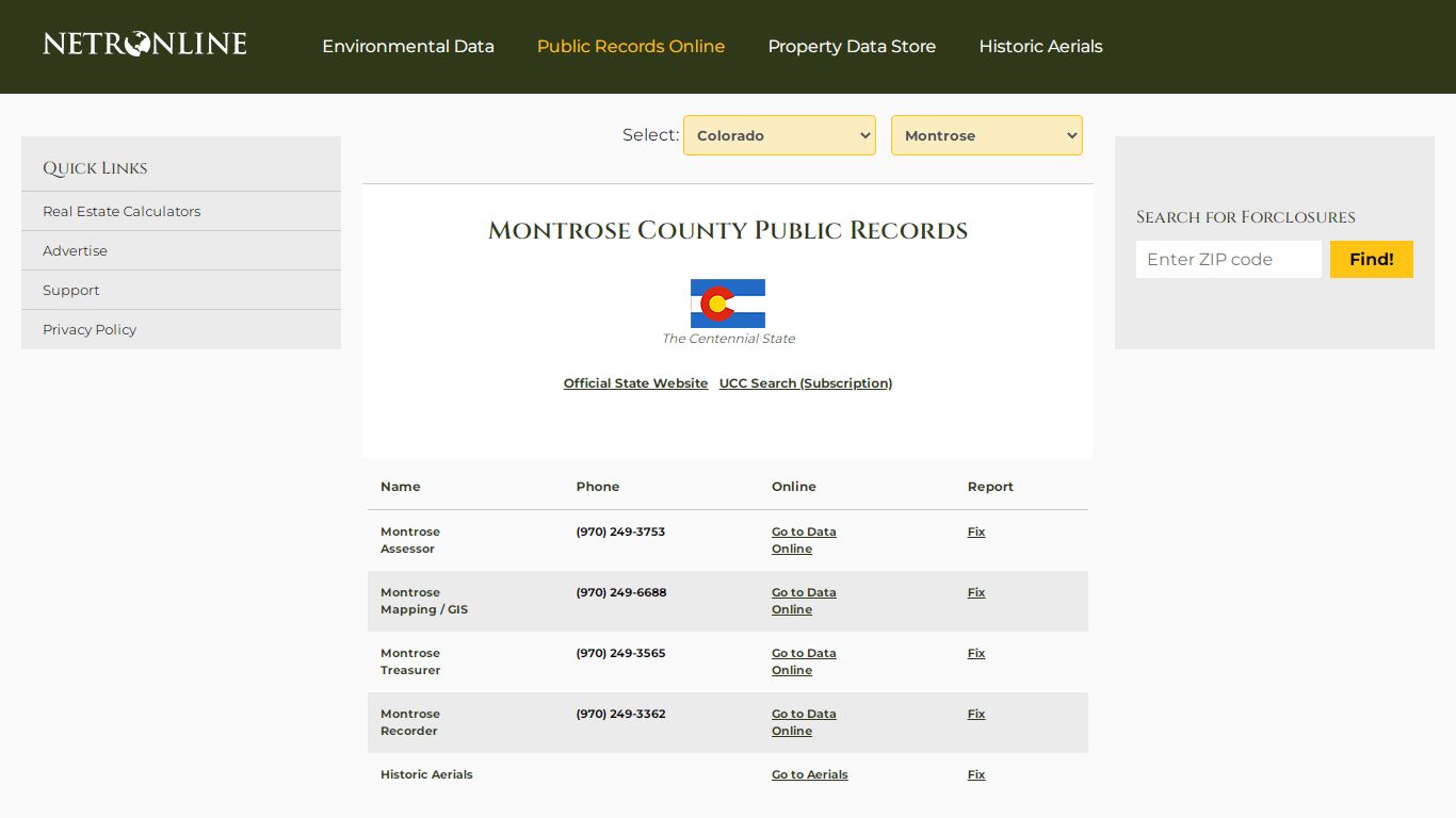 Montrose County Public Records - NETROnline.com